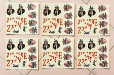 6 Vintage 1960s United States Post Office Zip Code Decals Uncle Sam Mr Zip Mail picture