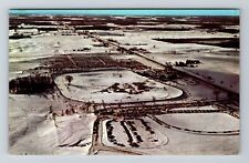 Traverse City MI-Michigan Aerial T.C. 250 Snowmobile Track Vintage Postcard picture