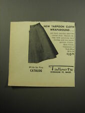 1957 Talbots Tarpoon Cloth Wraparound Advertisement picture
