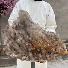 47.4lb Natural Rare Beautiful smoky QUARTZ Crystal Cluster Mineral Specimen picture