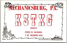 1963 QSL Radio Card Code K3TXG Mechanicsburg, PA Amateur Station Posted Postcard picture
