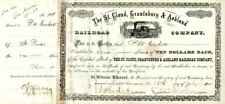 St. Cloud, Grantsburg and Ashland Railroad Co. Signed by C. S. Mellen - Autograp picture