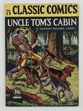 Classics Illustrated 015 Uncle Tom's Cabin #1 VG 4.0 1943 picture