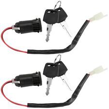 2 Pcs Universal Off Road Motorcycle 2 Wire 2 Key Ignition Switch Lock With K(01 picture