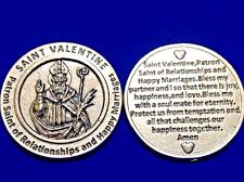 Rare St VALENTINE Pocket Token Patron Saint Relationships Happy Marrage Italy picture