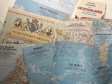 Lot of (10) 1960s National Geographic Maps picture