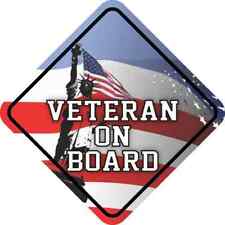 5in x 5in Veteran On Board Magnet Car Truck Vehicle Magnetic Sign picture