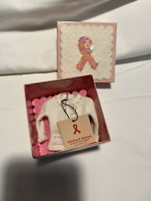 Michael Simon Breast Cancer Handmade Beaded Sweater Christmas Ornament picture