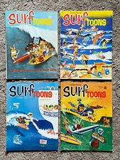 RARE Lot of Petersen's SURFTOONS #'s 1, 2, 3, 4; 1965 - 1966; all intact G-VGC picture