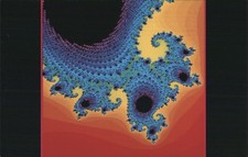 Numbers/Math Mandelbrot Fractal Image, IBM Supercomputer Generated Postcard picture