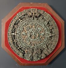 Mayan Aztec Sun Calendar  Wall Hanging Art Decor Crushed Malachite picture