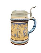 Villeroy & Boch Mettlach Beer Stein - 1895 - Cherubs Playing with Abandon #2025 picture