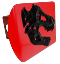 BLACK T-REX EMBLEM RED METAL USA MADE TRAILER HITCH COVER picture