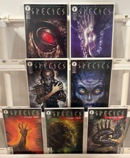 LOT OF 7 SPECIES #1,2,3,4  COMPLETE SET / HUMAN RACE #1,2,3 RUN DARK HORSE 1995 picture