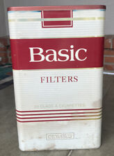 RARE Vintage BASIC Tobacco Brand Trashcan Wastebasket Ashtray Oversized Man Cave picture