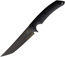 Bastinelli Creations PY Black Bohler N690 Tanto Fixed Blade Serrated Knife picture