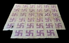 Antique White Purple Whirling Logs Native Swasti ka Quilt Cut Out Corner 1930s  picture