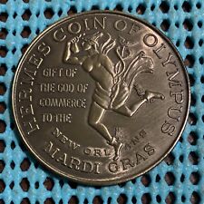 1969 Krewe of HERMES antique bronze Mardi Gras Doubloon - The Little Mermaid picture