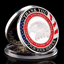 Military Thank You for Your Service Silver Challenge Coin picture