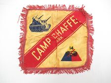 Vintage Camp Chaffee Military Pillowcase Could Be Nice Table Runner Pennant Tank picture