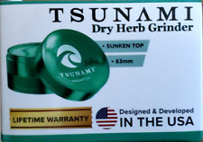 Tsunami 63MM Sunken Top Dry Herb Grinder - GREEN - LIFETIME WARRANTY picture