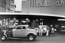 American Graffiti Milner's '32 Ford & Toad's '58 Chevy Mel's Diner 24x36 Poster picture