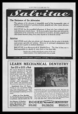 1920 American Apothecaries Co. Astoria New York Salvitae Dental Elixir Print Ad picture