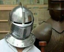 20 Gauge Battle Ready Knight Armor Steel Helmet Medieval Close for Cosplay picture