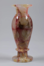 Stunning Unique Piece of Art Half & Half White/Brown/Rose Onyx Vase picture