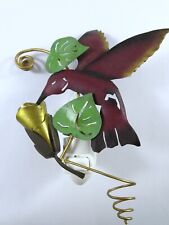 Handcrafted Hummingbird Nightlight Brass And Other Metals On/Off Switch picture