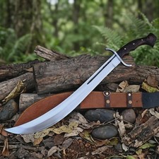 Custom Handmade Carbon Steel Blade Scimitar Machete Sword Hunting Sword Camping picture