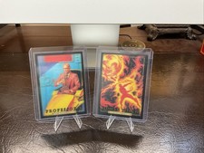 Marvel Masterpieces 2024 Platinum Professor X, Human Torch, Lenticular Lot Of 2 picture