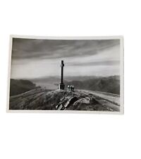 Monte Lema Postcard RPPC Cross Mountains Tourists Clouds Postmark 1959 picture