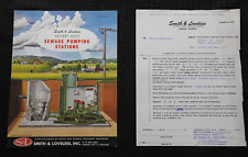1959 Smith & Loveless Sewage Pumping Stations Brochure & Contract Emmaus PA MINT picture
