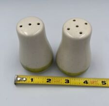 Vintage 70’ Green Stripe Salt and Pepper Shakers Stonewear Japan picture