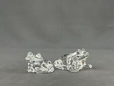 2 Waterford Crystal FROG Paperweight Figurines: MINT picture