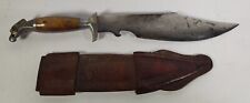1940s Handmade Mexican Oaxaca Bowie Knife Engraved Acid Etched Used See Pictures picture