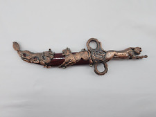 Oriental Ceremonial Dagger Ornamental Sheath with Dragon, Tiger & Leopard picture
