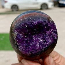 186G Natural Uruguayan Amethyst Quartz crystal open smile ball therapy picture