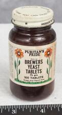 Vintage Puritan's Pride Brewers Yeast Tablets Empty Bottle Advertising mv picture