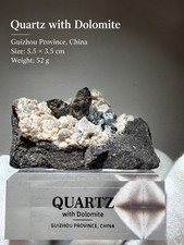 Natural Smoky Quartz with Dolomite Mineral Crystal Specimen Guizhou China 52g picture