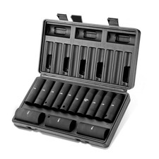 1/2" Drive Impact Socket Set, 13-Piece Deep Metric 10-24mm, 6-Point CR-V Steel picture
