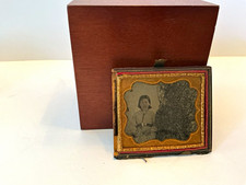 Sepia Portrait Photograph of Girl, Leather Case, Portrait Orientation, 1pc picture