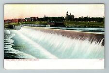 Holyoke MA-Massachusetts, The Great Dam, Scenic Waterfall View Vintage Postcard picture