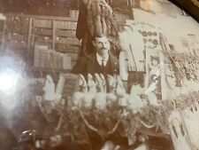 Vintage Victorian Framed Photograph Of Christmas Display At General Store Dolls picture