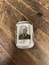 VINTAGE C. 1890 COL. ALBERT A POPE BICYCLES GLASS PAPERWEIGHT SIGN AUTOMOBILES picture