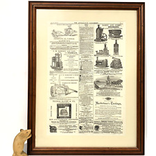 Framed THE AUSTRALASIAN SUPPLEMENT Page - Jan 6, 1877 - Agricultural Advertising picture