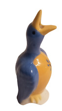 Vintage Ceramic Porcelain Blue Bird Song Bird Funnel Vent Pie Bird Blue Yellow picture