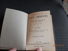 Ecce Orienti - Rites And Ceremonies Of The Essenes 1914 picture