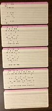 Lot Of 5  Vintage IBM style 80 Column Punched Cards - Kelly 5081 Pink Print Band picture